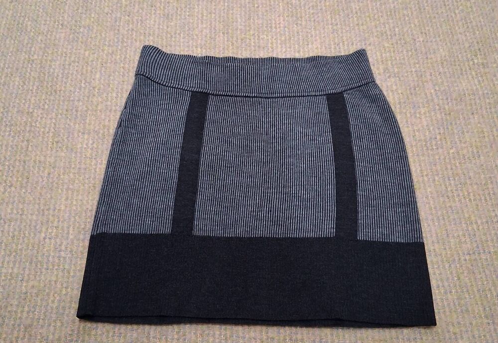 Toad & co womens small merino wool mini skirt skirt gray stretch